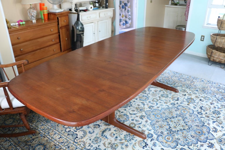 ON SALE Skovby Stunningly Danish Modern Two-Leaf Cherry Dining Table at ...