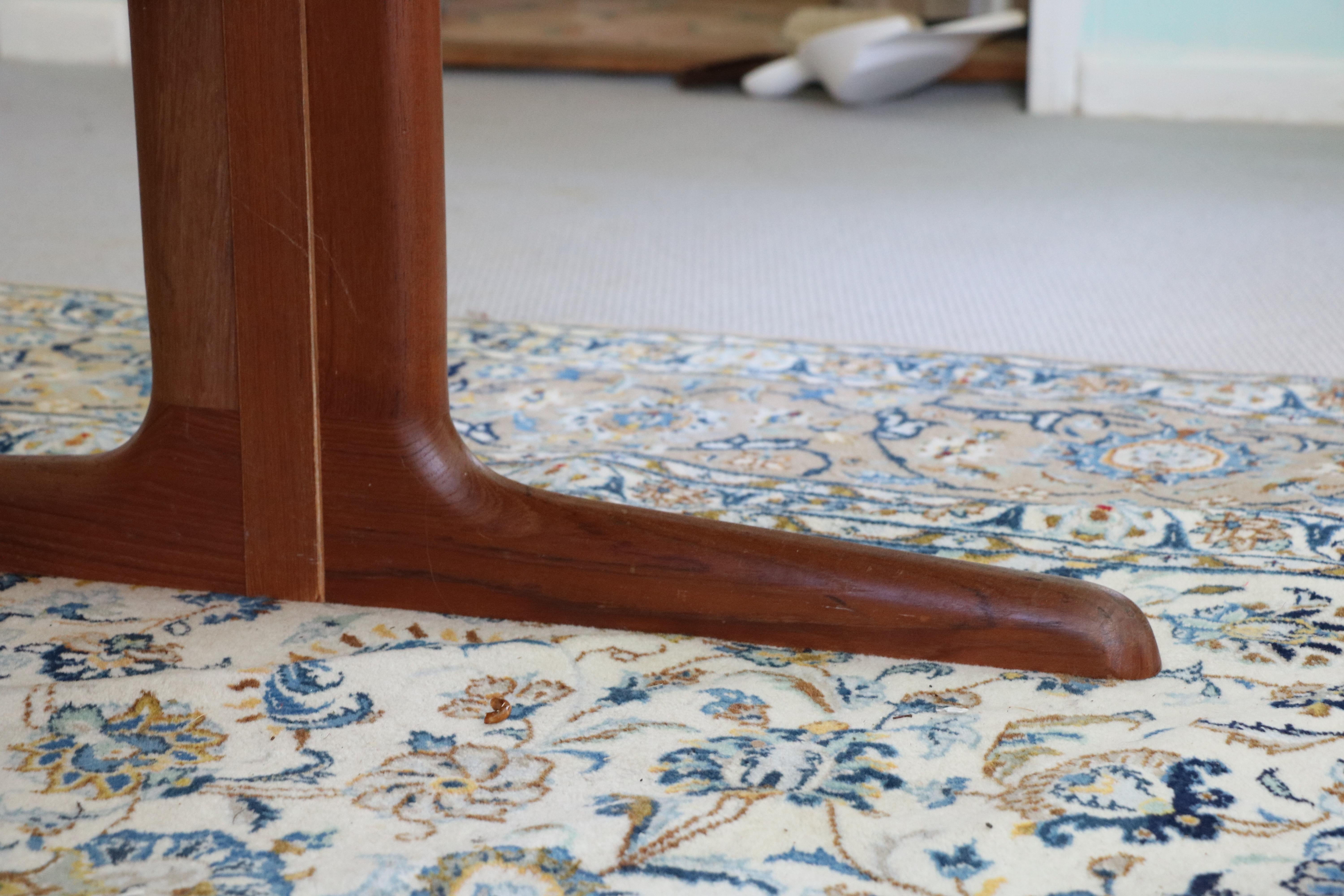 ON SALE Skovby Stunningly Danish Modern Two-Leaf Cherry Dining Table In Good Condition In Westport, CT