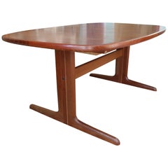 ON SALE Skovby Stunningly Danish Modern Two-Leaf Cherry Dining Table
