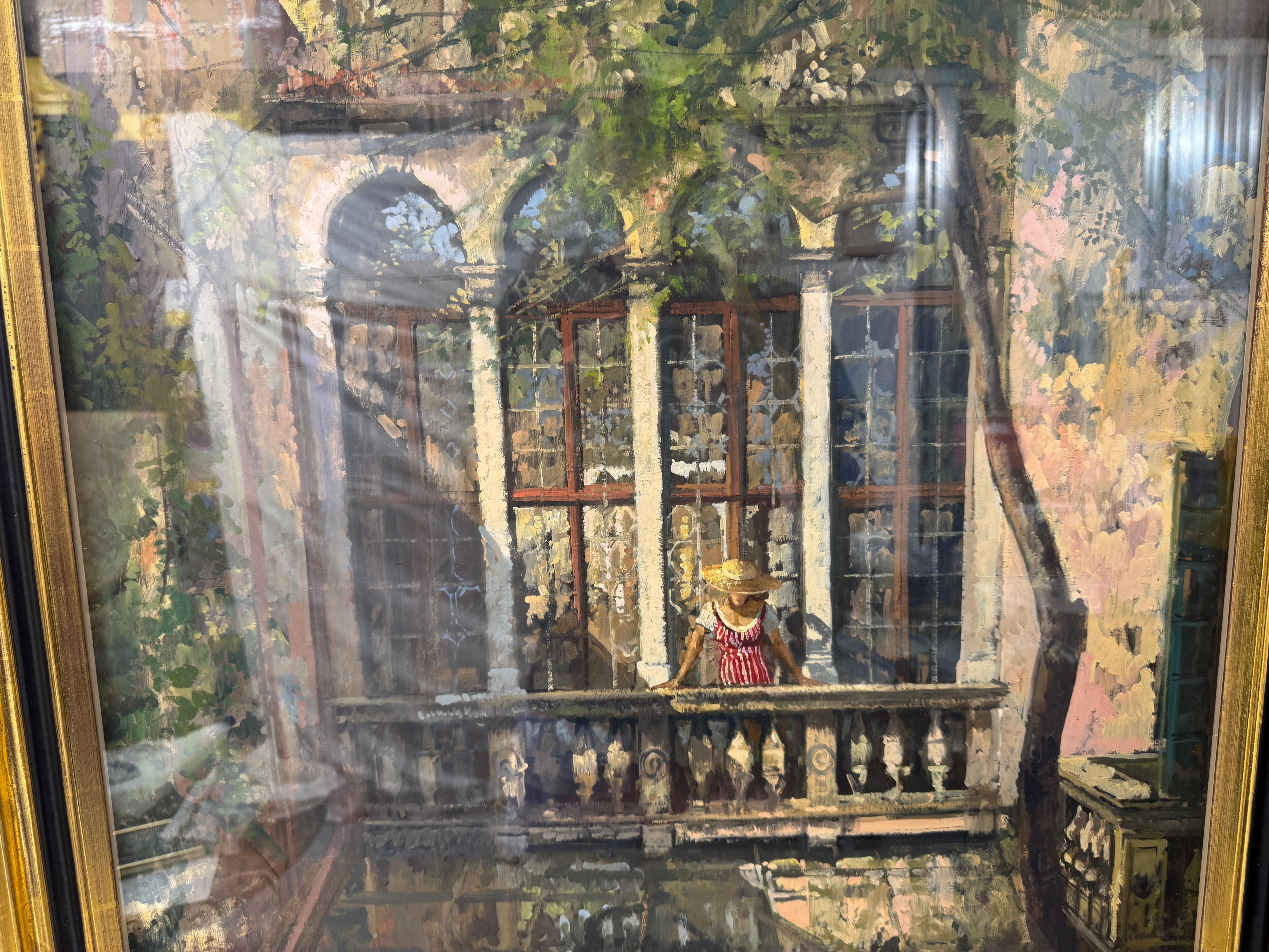 Peter Kuhfeld (geb. 1952)
Auf dem Balkon
Signiert 'Kuhfeld' (oben rechts)
Öl auf Leinwand
24 x 25,5 Zoll. (60 x 65 cm )
Rahmengröße 30 x 32 x 1,75 Zoll (76 x 81 x 4,5 cm), verglast 


Peter Kuhfeld (geboren am 4. März 1952) ist ein englischer