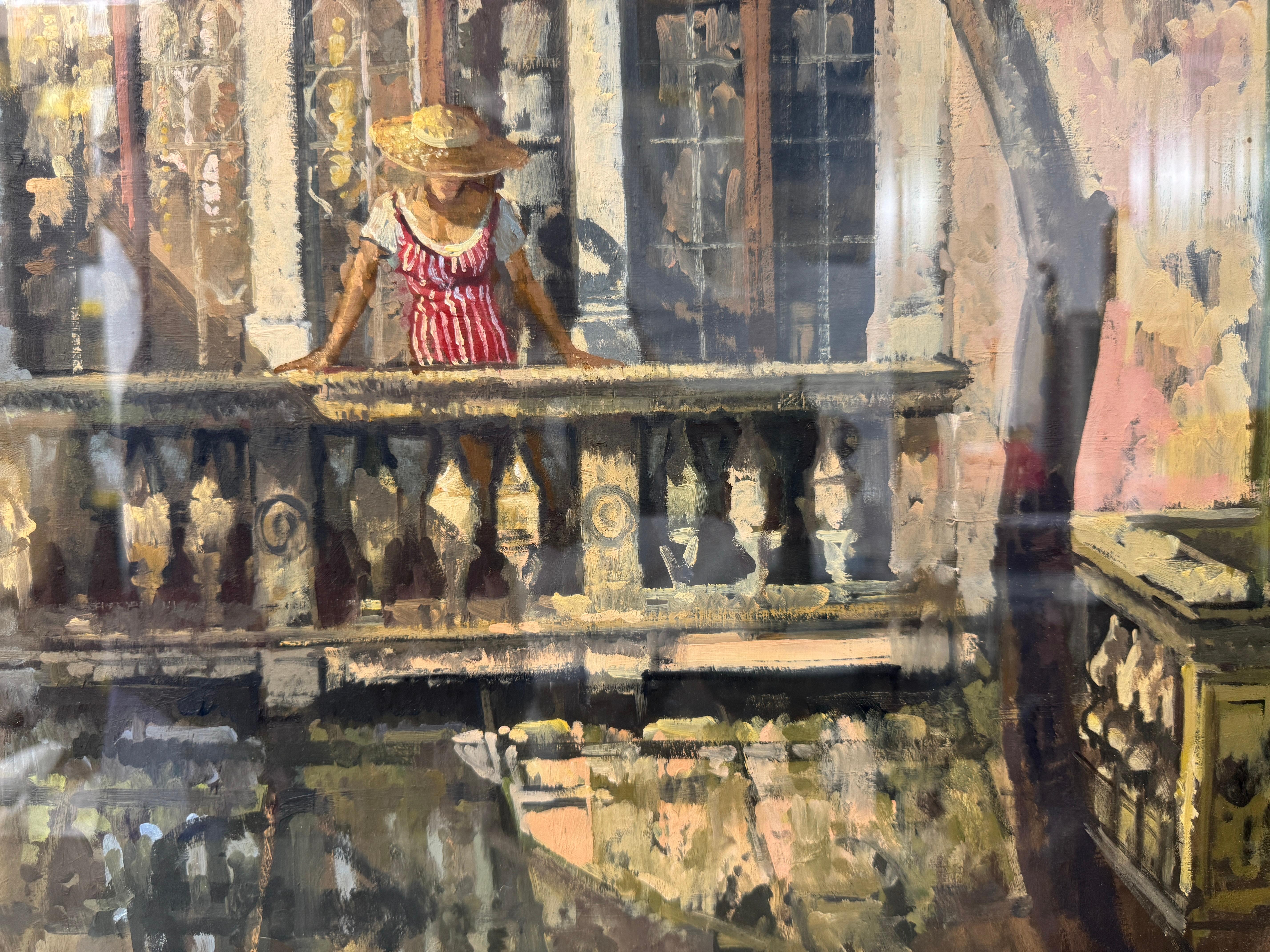 AUF DEM BALKON von Peter Kuhfeld (geb. 1952) (Ende des 20. Jahrhunderts) im Angebot