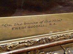 "On the Banks of the Nile" by Frederick Goodall RA, Signed and Dated 1875