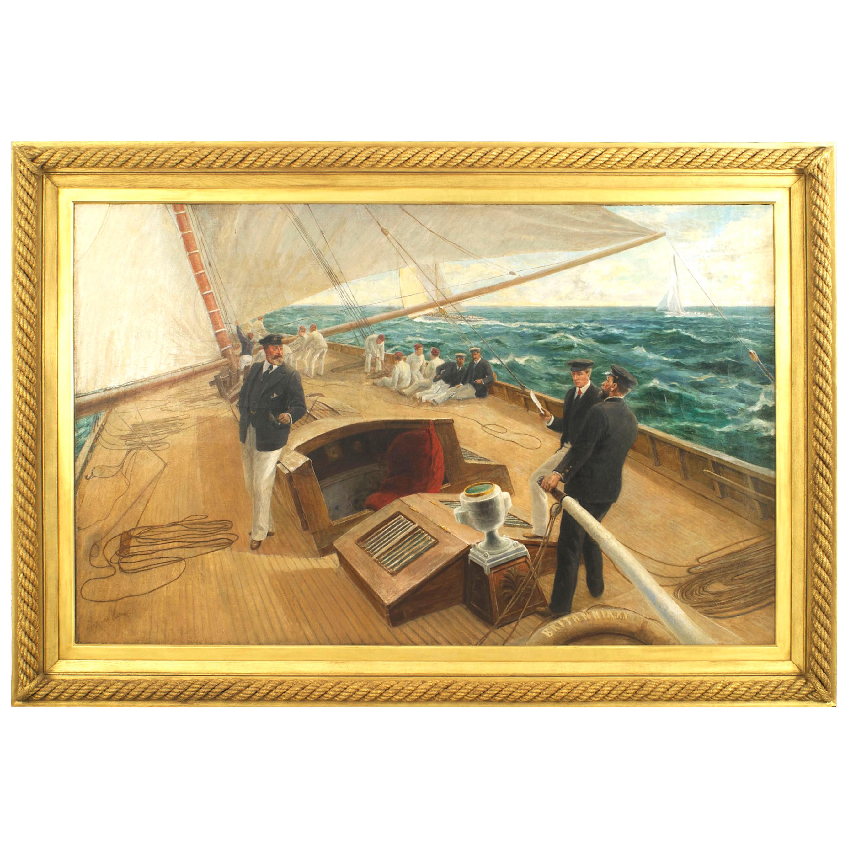 "On the Britannia" Oil Painting by Tom Henry