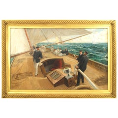 "On the Britannia" Oil Painting by Tom Henry