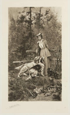 Shooting Print, On the Covert Side, Photogravure by Arthur Wardle
