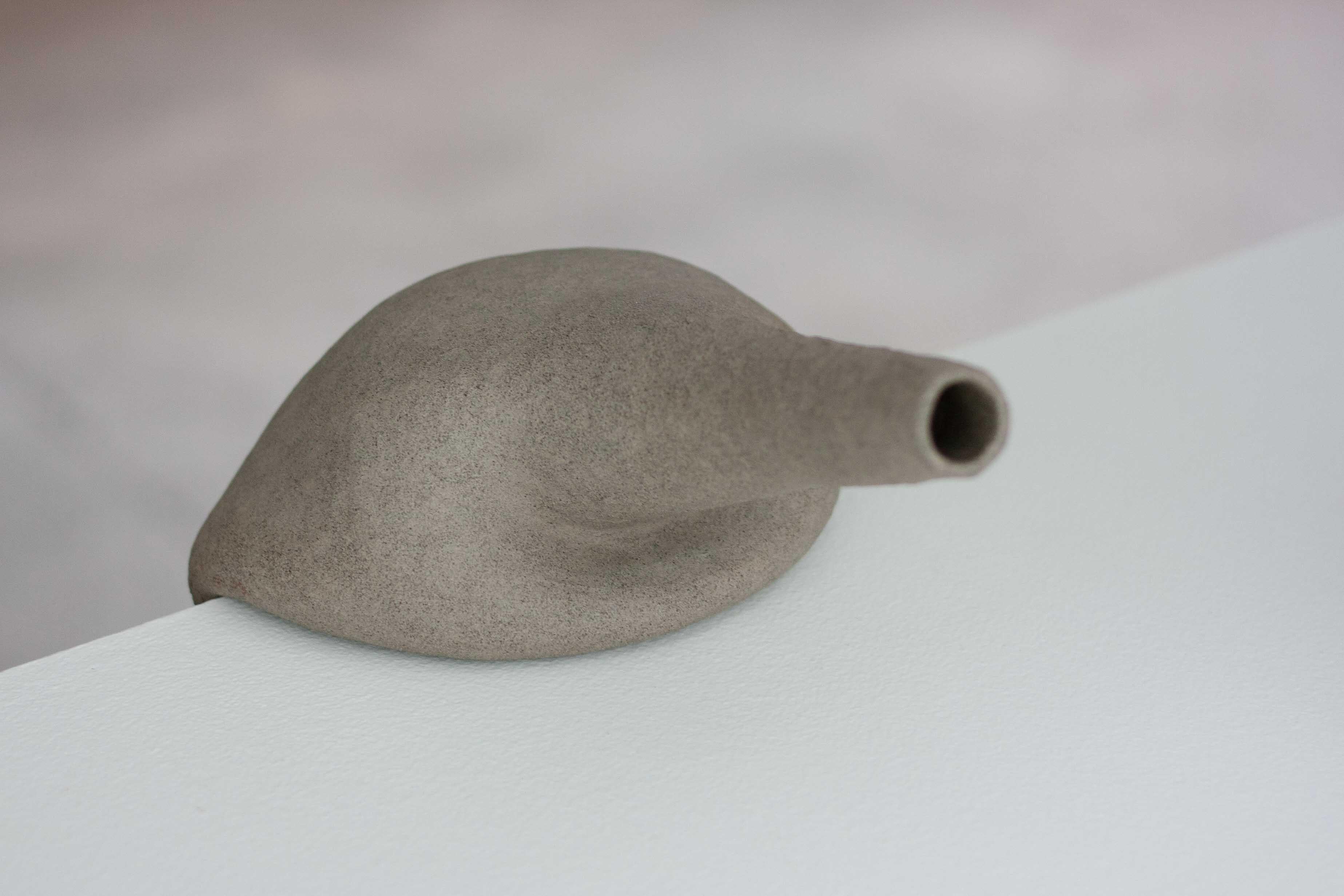 Modern On The Edge Of The Half Wall II Decorative Ceramic Vase by Lillian Tørlen For Sale