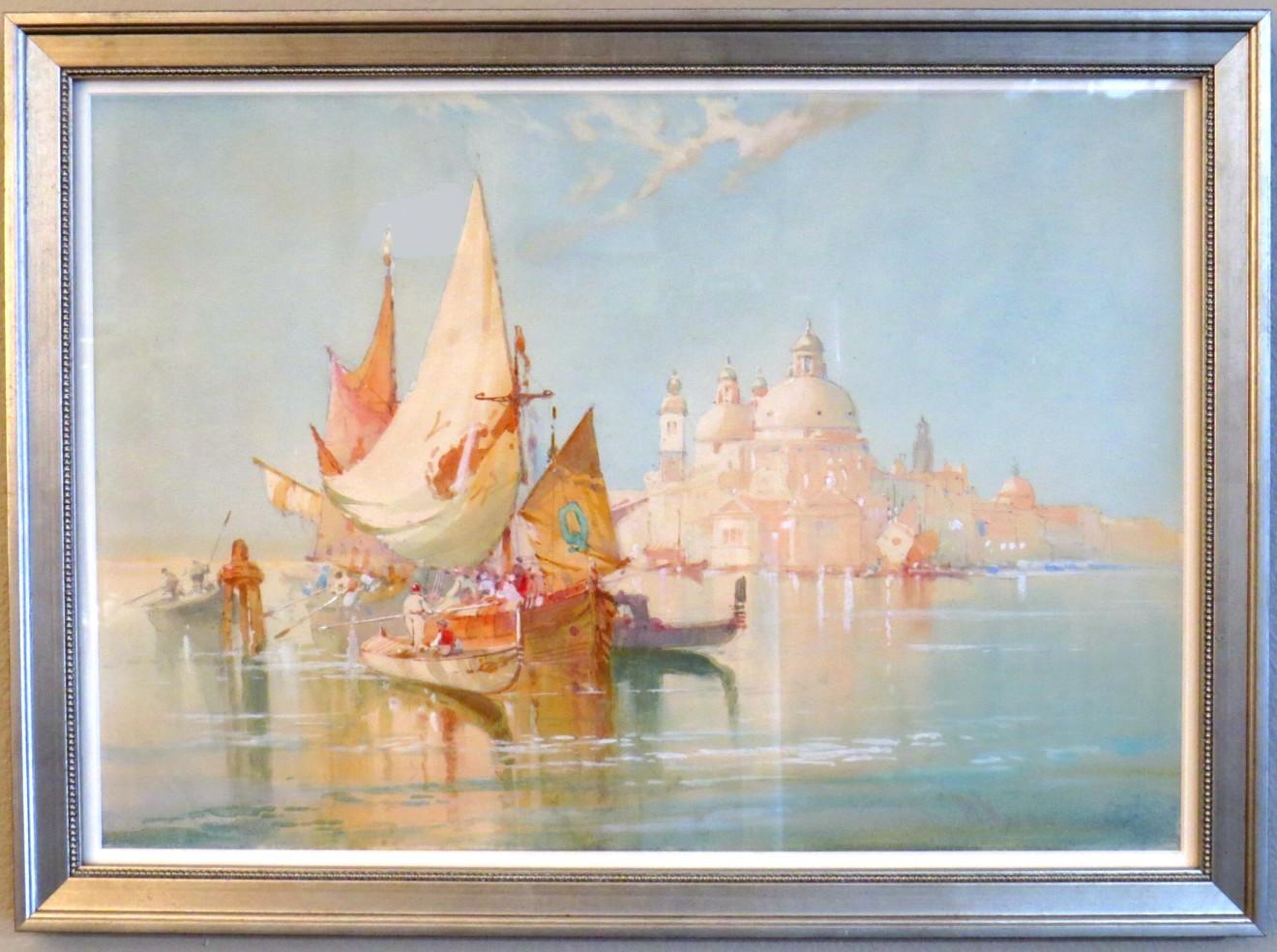 En la Laguna - Venecia  Wilfred Knox R.B.A (1884-1966) Británico Italiano en venta