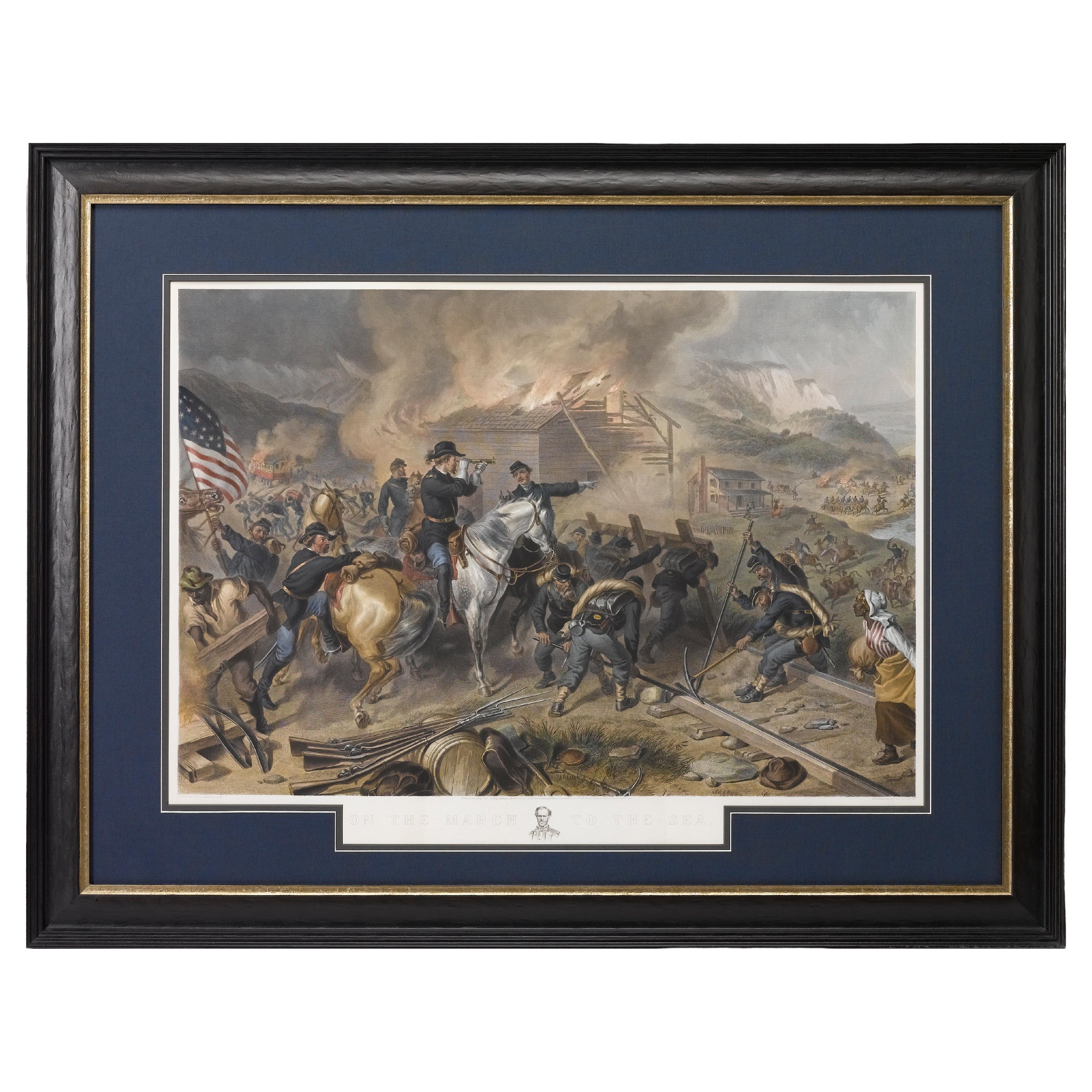"On the March to the Sea" Print by Alexander Hay Ritchie, after F.O.C Darley For Sale