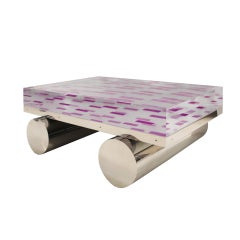 Couchtisch „On the Road“ aus Plexiglas und Stahlfuß von Superego Studio