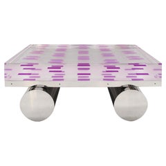 "On the Road" Coffe Table Made of Plexiglass and Steel Base by Superego Studio