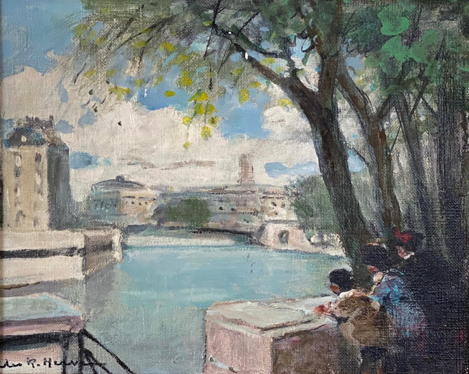 Beaux-Arts « On the Seine » de Jules Ren Herv en vente