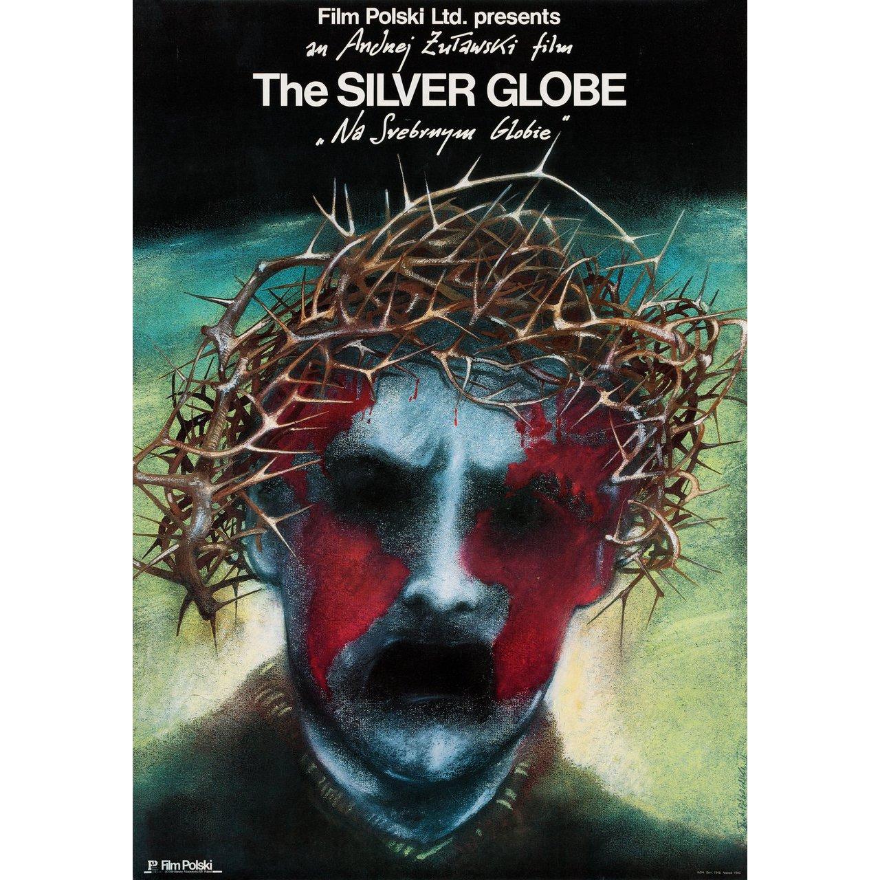 Original 1988 Polish B1 poster by Andrzej Pagowski for the film On the Silver Globe (Na srebrnym globie) directed by Andrzej Zulawski with Andrzej Seweryn / Jerzy Trela / Grazyna Dylag / Waldemar Kownacki. Very Good-Fine condition, rolled. Please