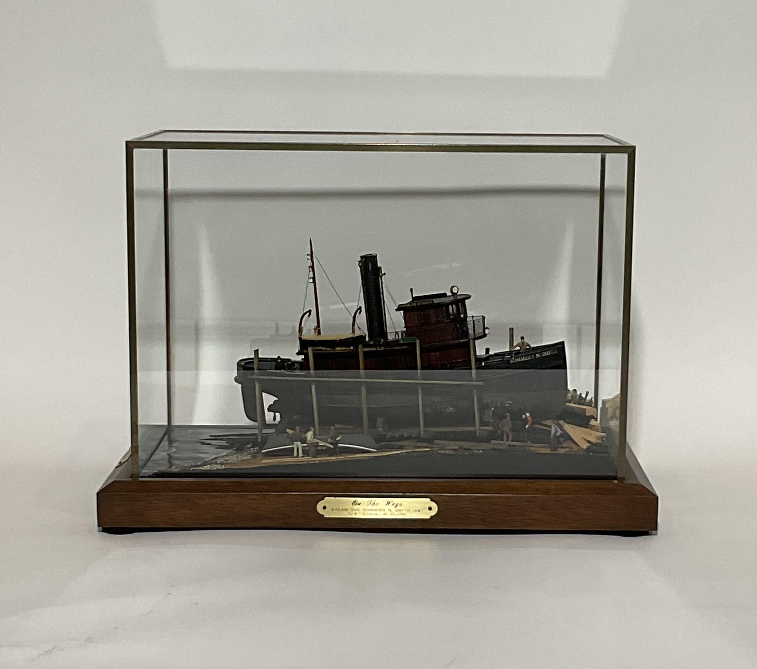 North American On The Ways Tugboat Diorama by Arthur Clark 8282 For Sale