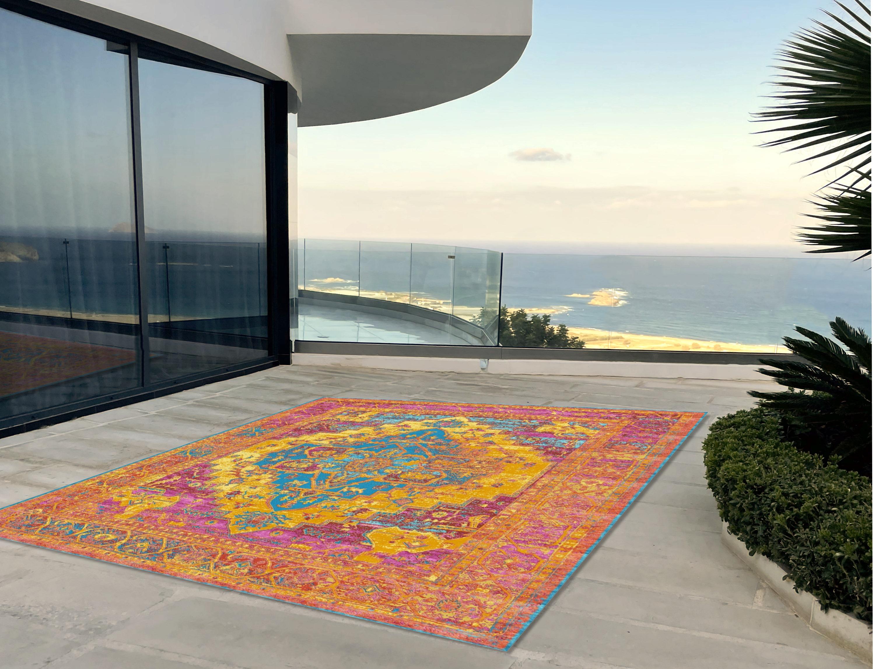 Tapis de luxe supérieur Heriz, tapis contemporain en soie par Djoharian Design en vente 1