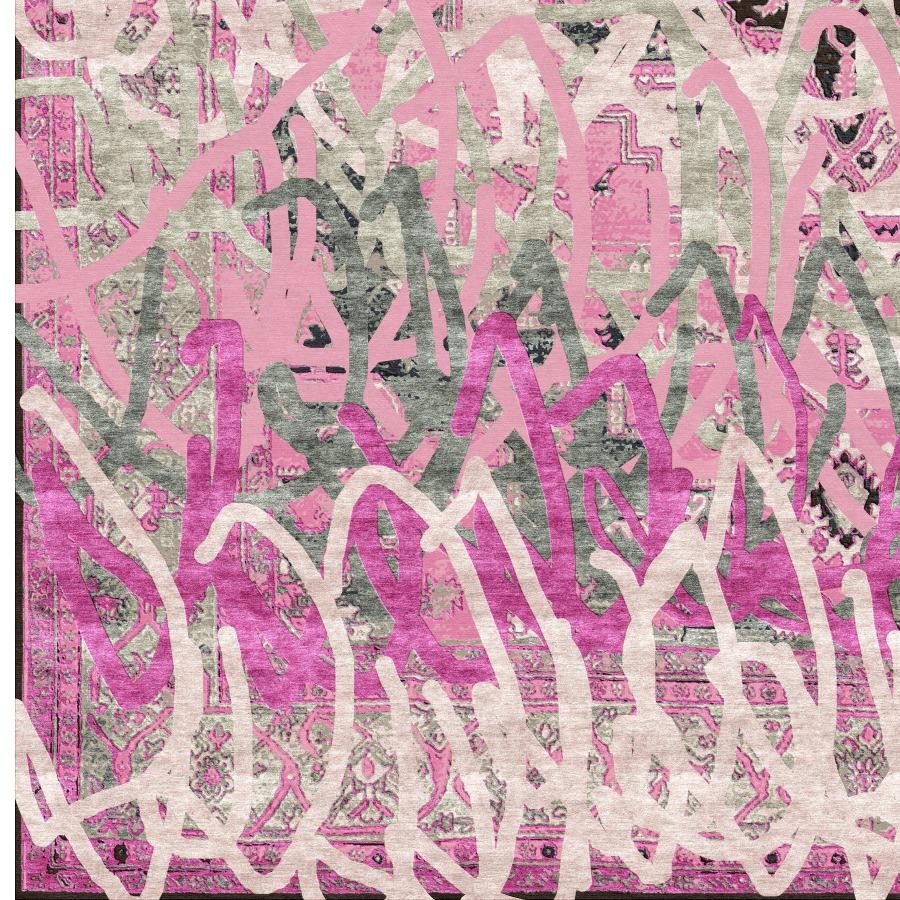 Il était une fois un Heriz, tapis contemporain en soie par Djoharian Design en vente 3