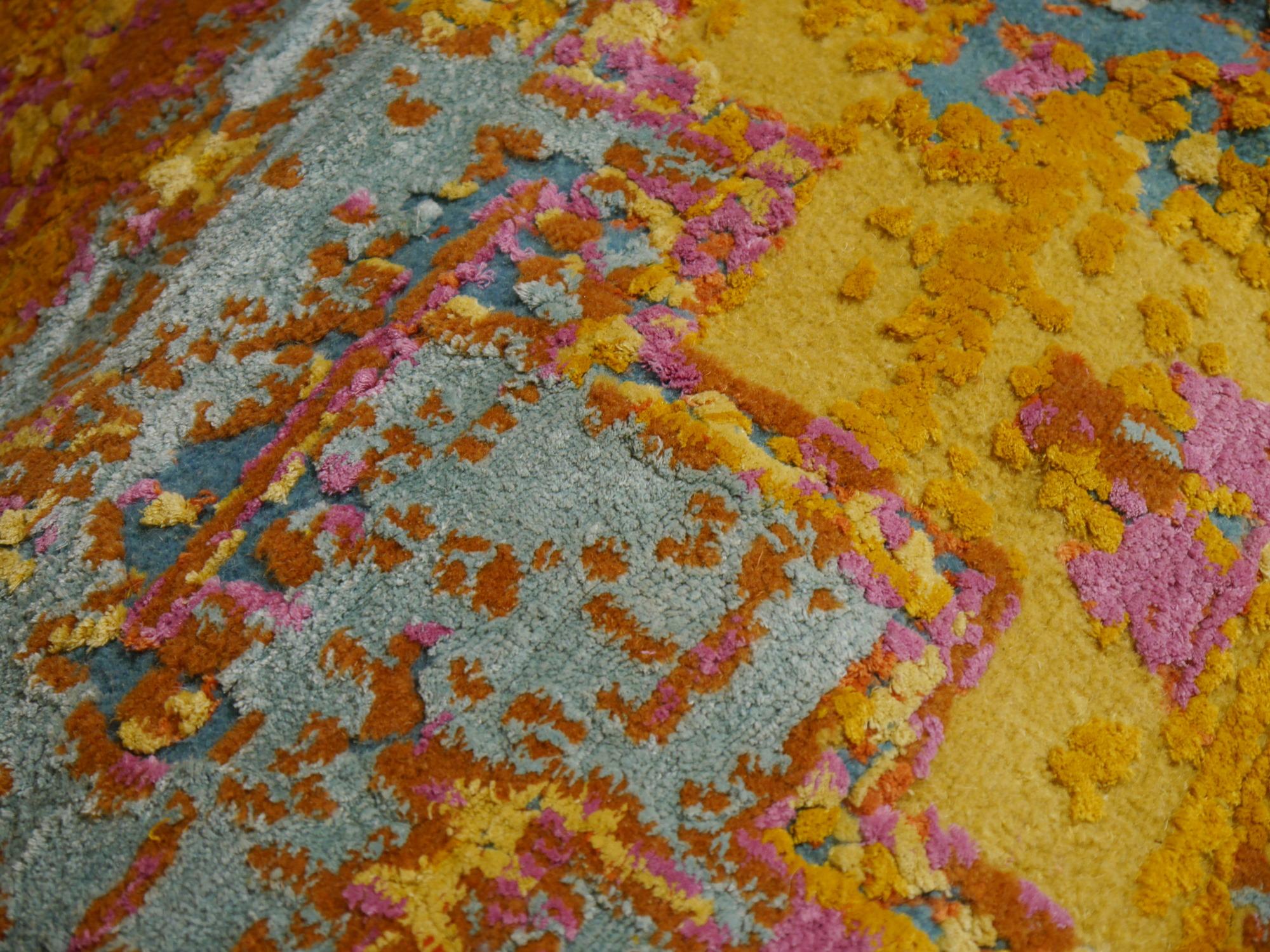 Tapis de luxe supérieur Heriz, tapis contemporain en soie par Djoharian Design en vente 5
