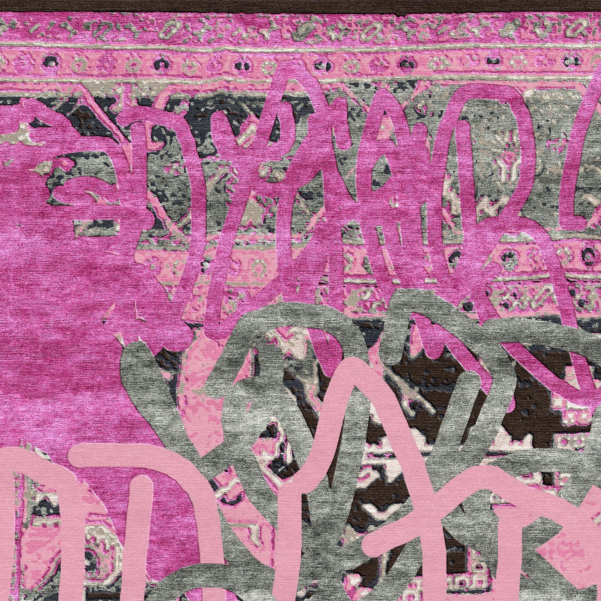 Einst war ich ein Heriz, ein zeitgenössischer Teppich aus Seide von Djoharian Design im Angebot 7
