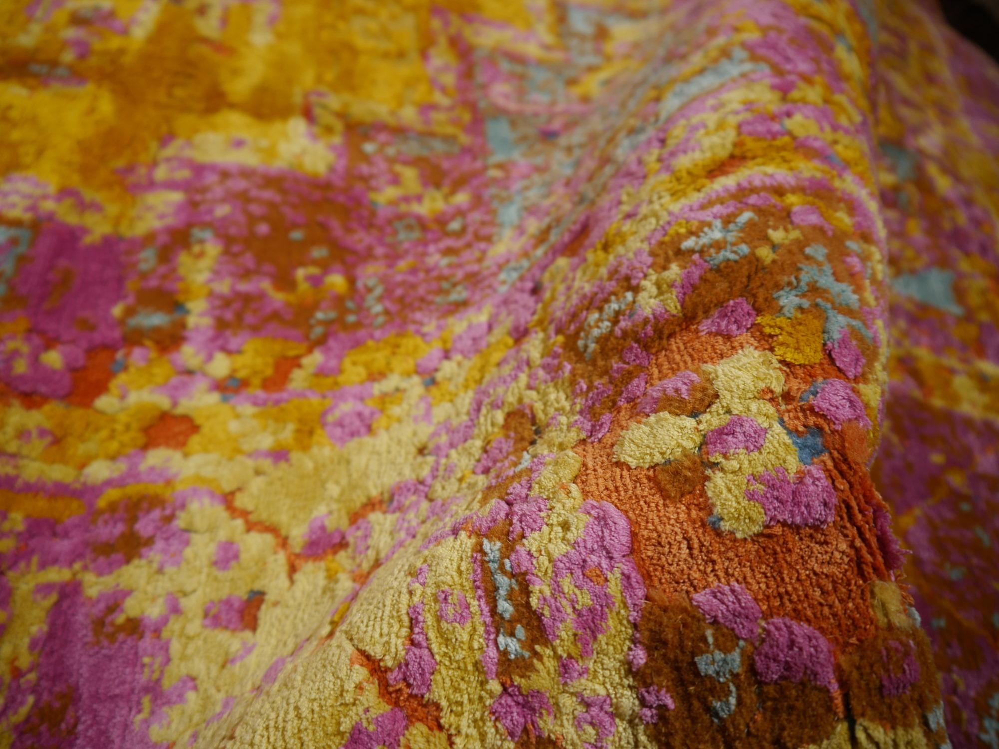 Tapis de luxe supérieur Heriz, tapis contemporain en soie par Djoharian Design en vente 7