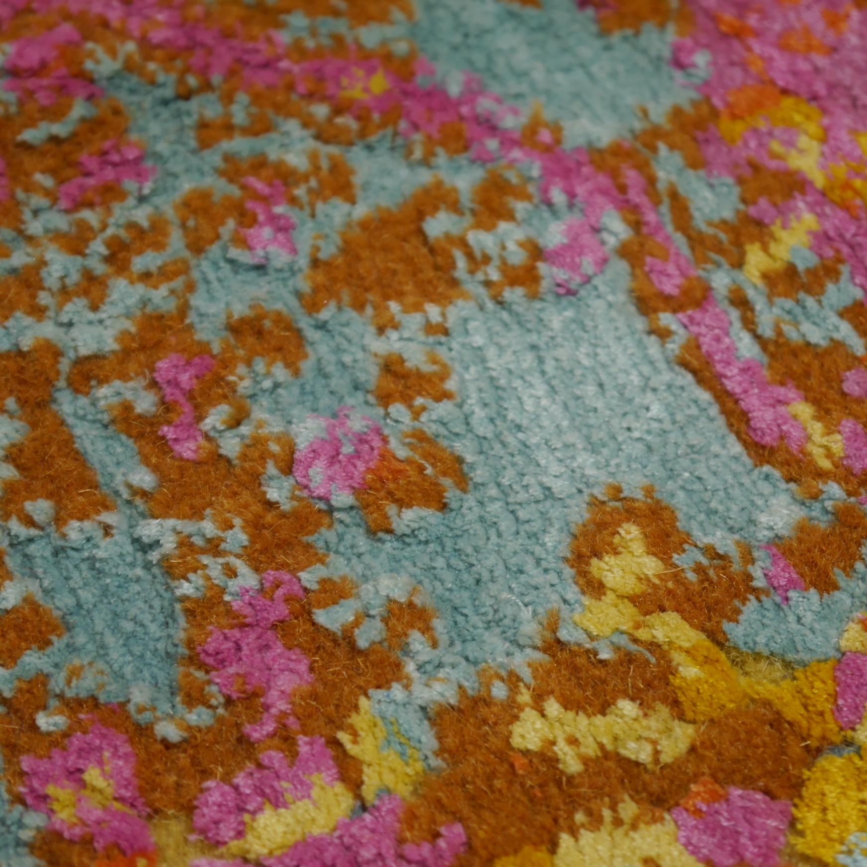 Tapis de luxe supérieur Heriz, tapis contemporain en soie par Djoharian Design en vente 10