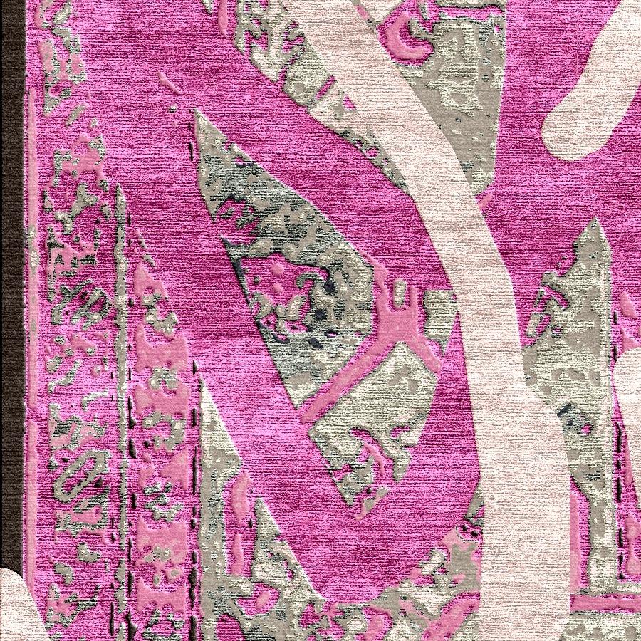 Laine Il était une fois un Heriz, tapis contemporain en soie par Djoharian Design en vente