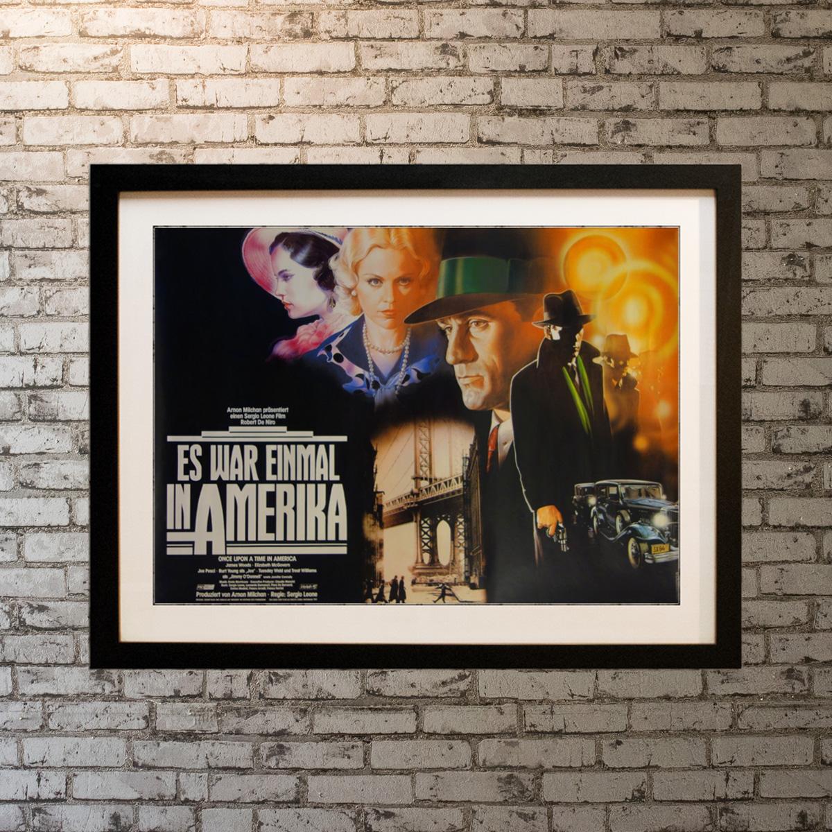 Noodles, a former gangster during the Prohibition Era, returns to New York after a self-imposed exile to confront his past and make amends for his mistakes.

Linen-backing: £100

Framing options:
Glass and single mount £185
Glass and double