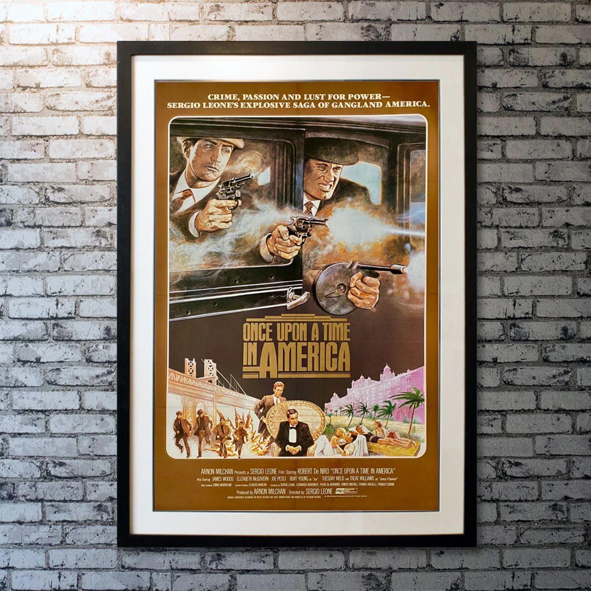 Once Upon A Time In America, Unframed Poster, 1984

Original One Sheet (27 x 41 inches). A former Prohibition-era Jewish gangster returns to the Lower East Side of Manhattan 35 years later, where he must once again confront the ghosts and regrets