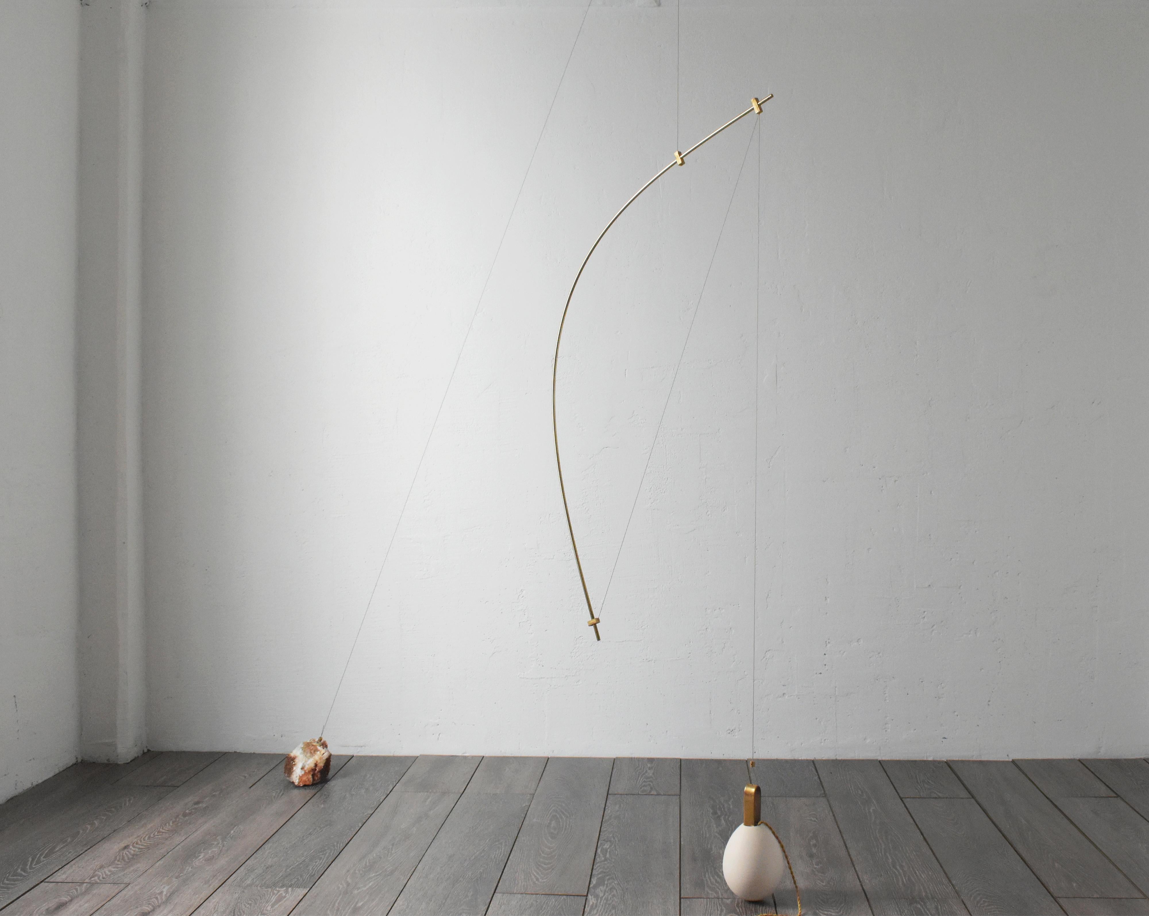 Once Upon a Time No 5 Ceiling Lamp by Periclis Frementitis
Signed by Periclis Frementitis
Studio: HIGHDOTS
Dimensions: D 70 x W 100 x H 190 cm
Materials: Brass, raw stone, porcelain, G4 LED bulb.


Total drop length: customizable. please contact