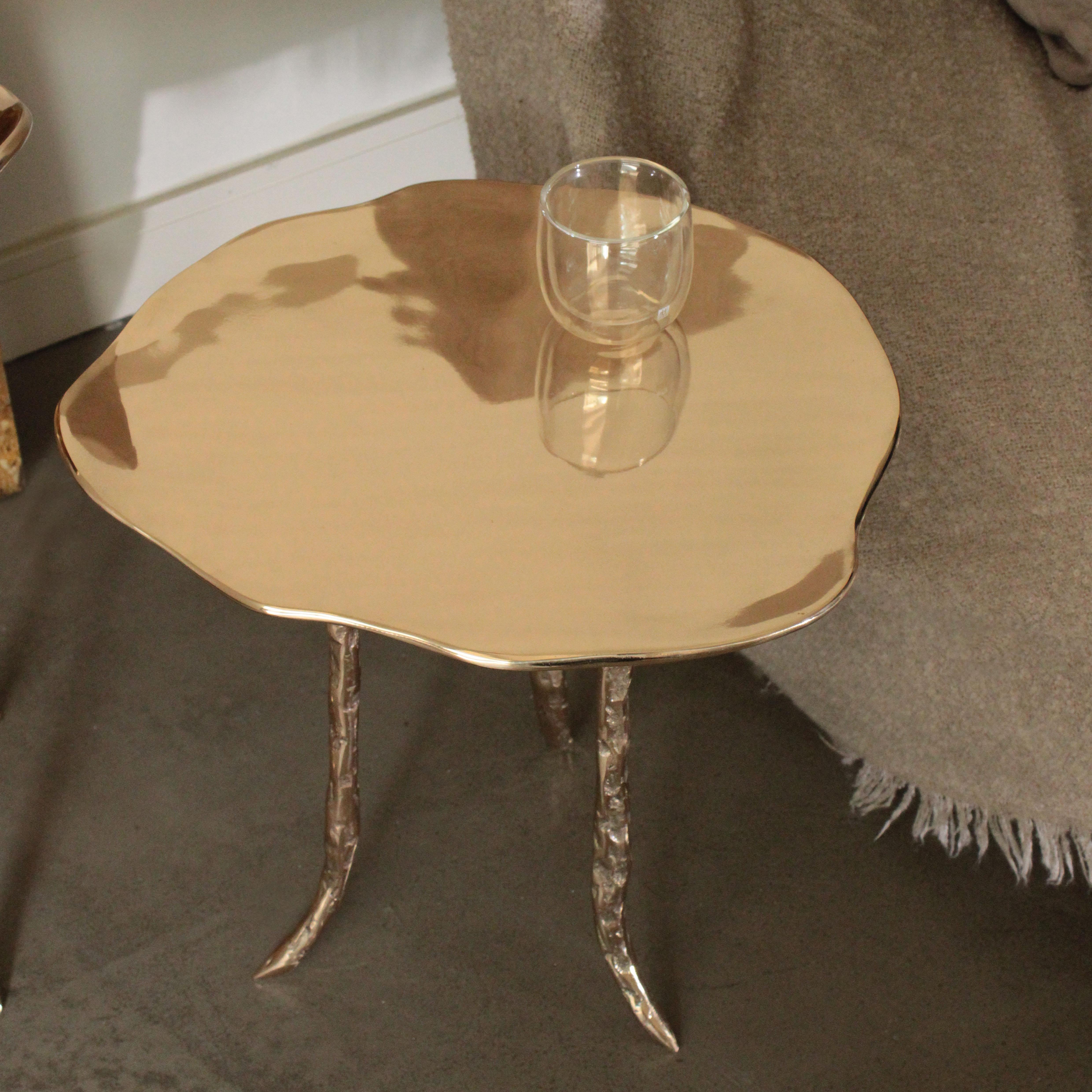 Onda Cast Bronze Low Side Table by Studio Sunt For Sale 7