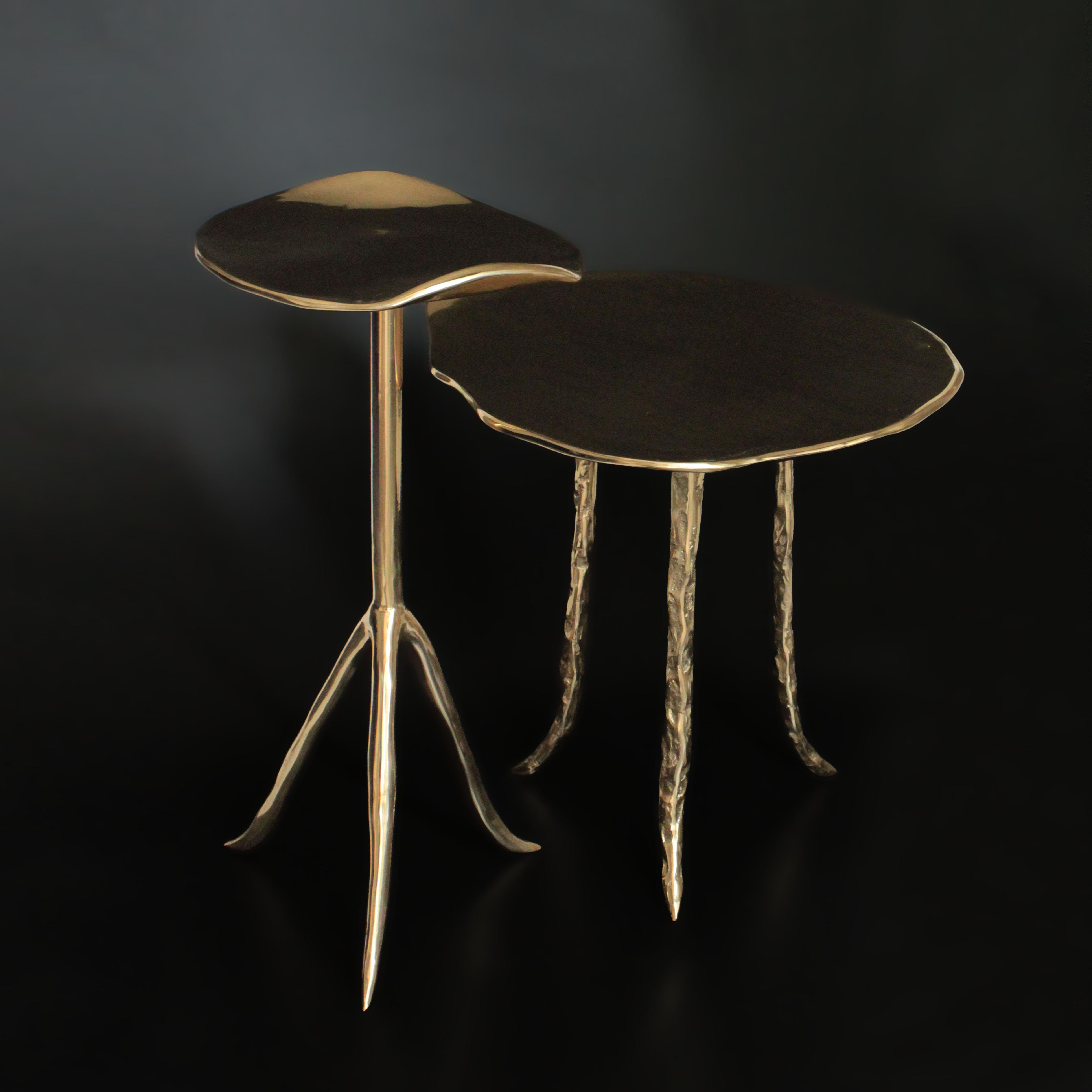 Onda Cast Bronze Side Table by Studio Sunt For Sale 8
