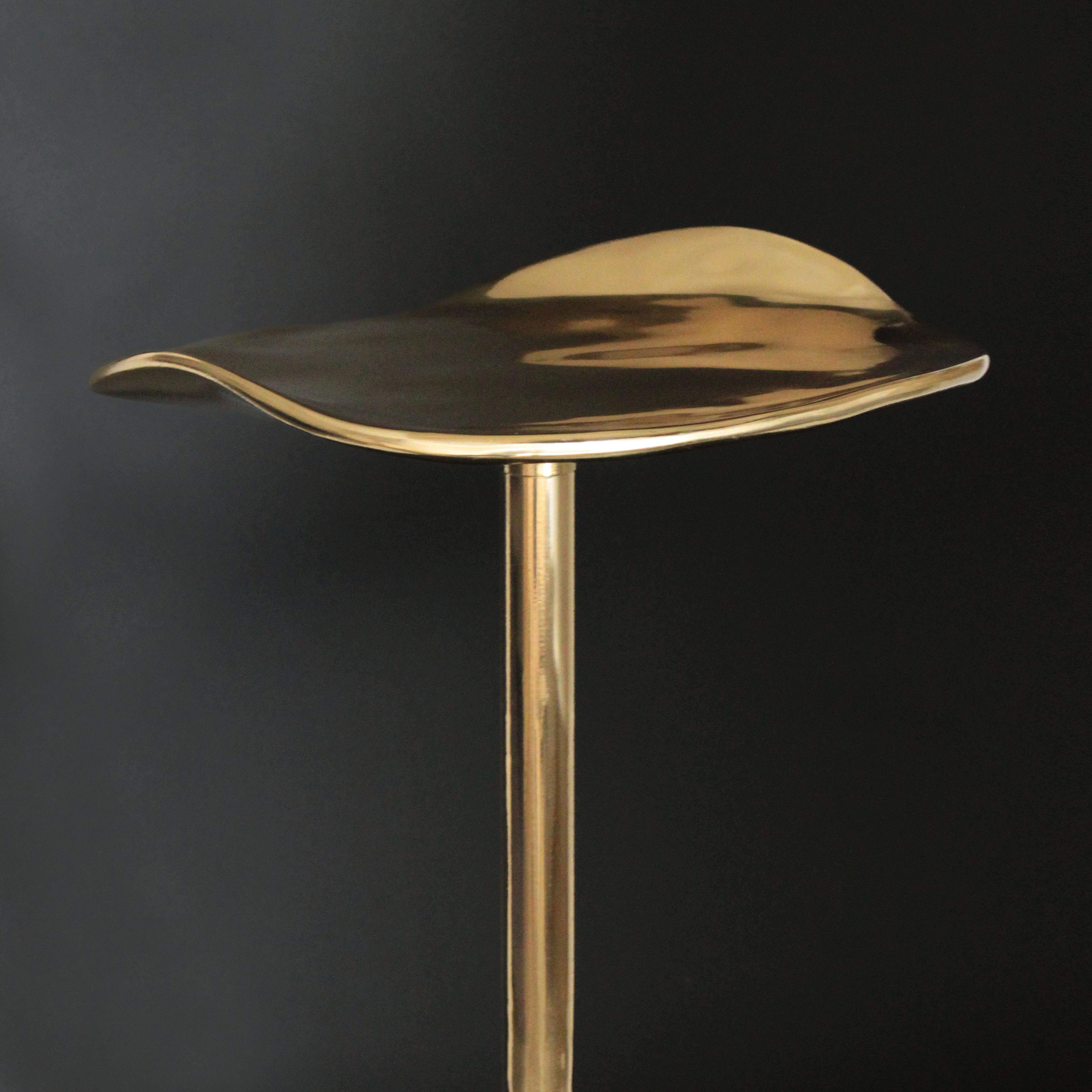 Contemporary Onda Cast Bronze Side Table by Studio Sunt For Sale