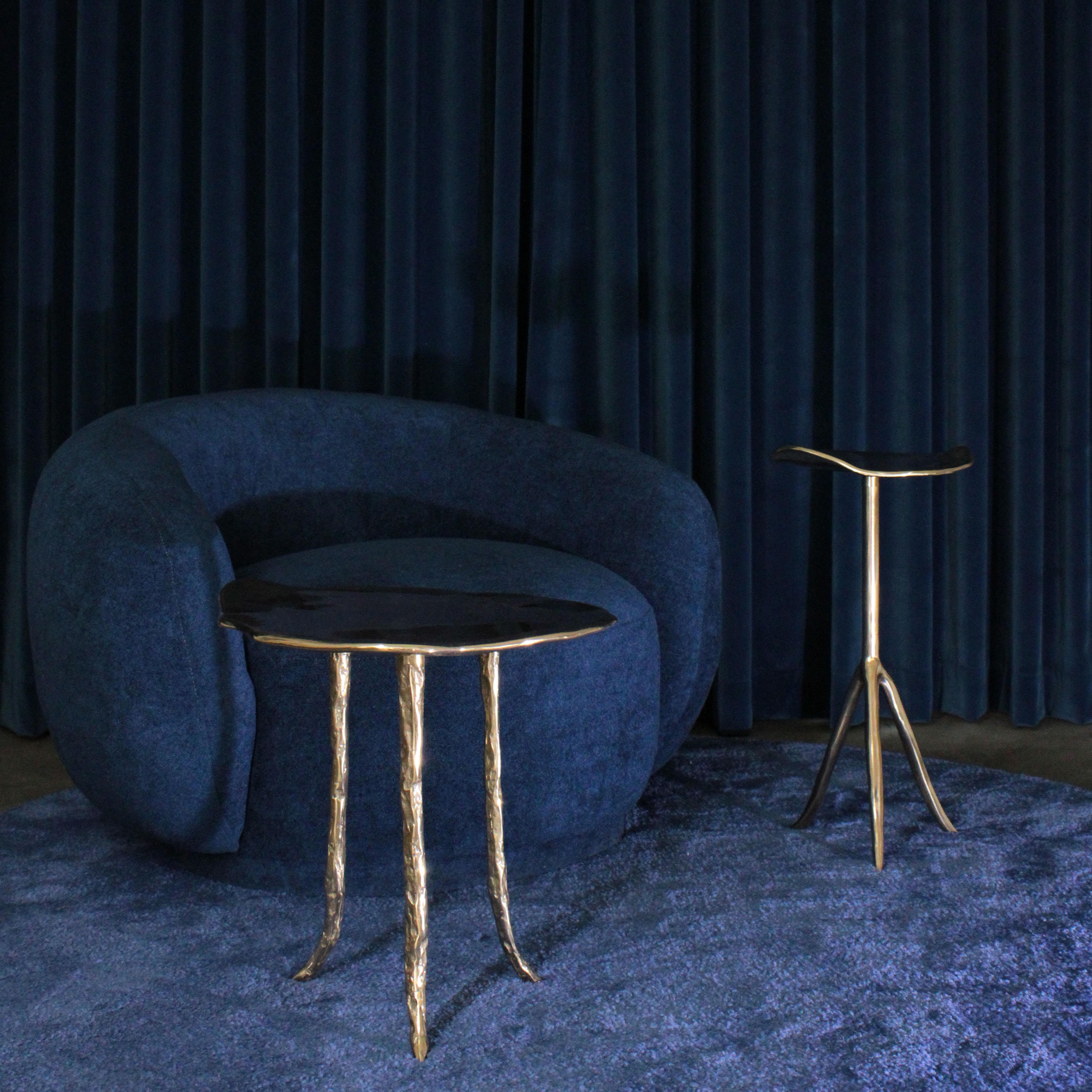 Onda Cast Bronze Low Side Table by Studio Sunt For Sale 1