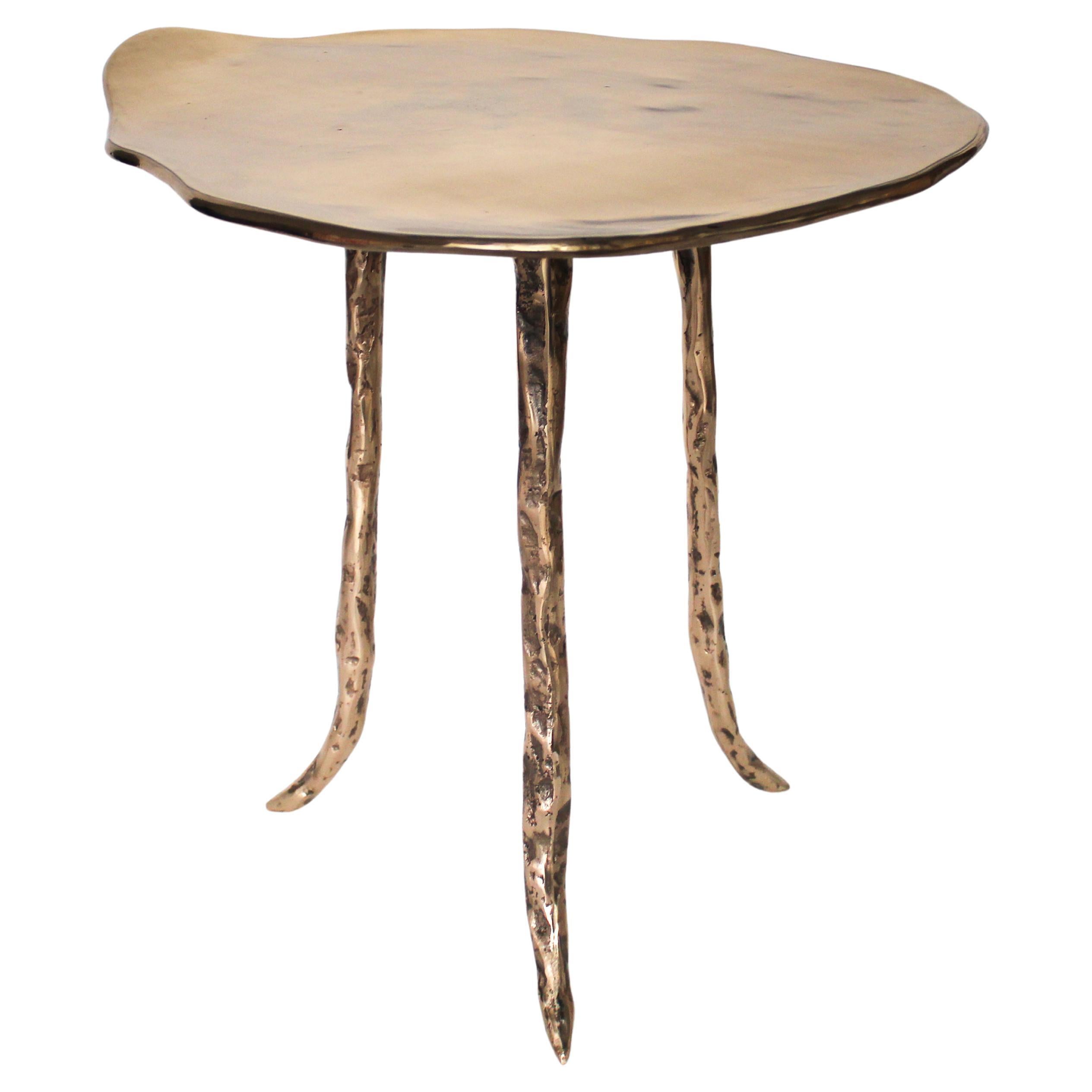 Onda Cast Bronze Side Table by Studio Sunt For Sale