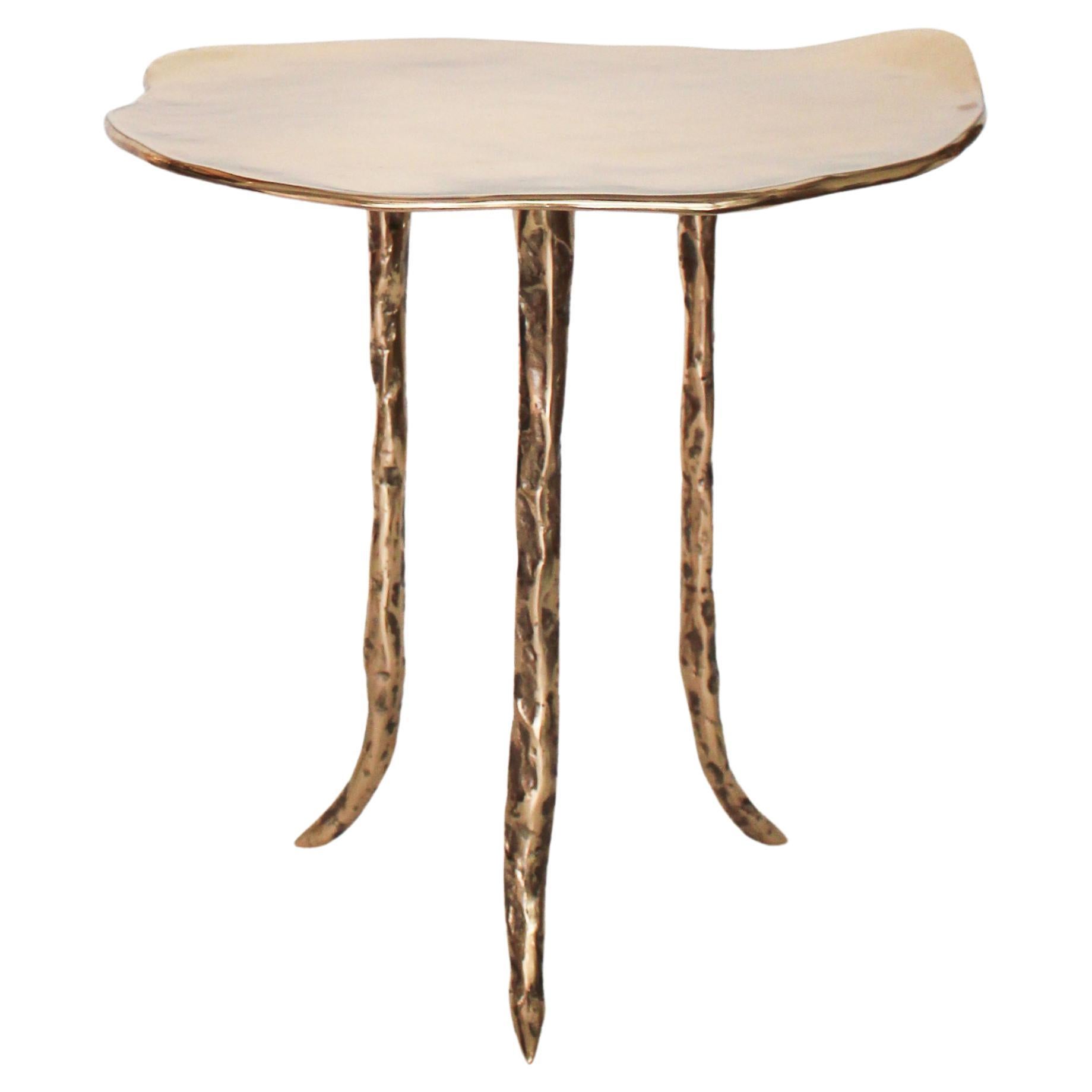 Onda Cast Bronze Low Side Table by Studio Sunt For Sale