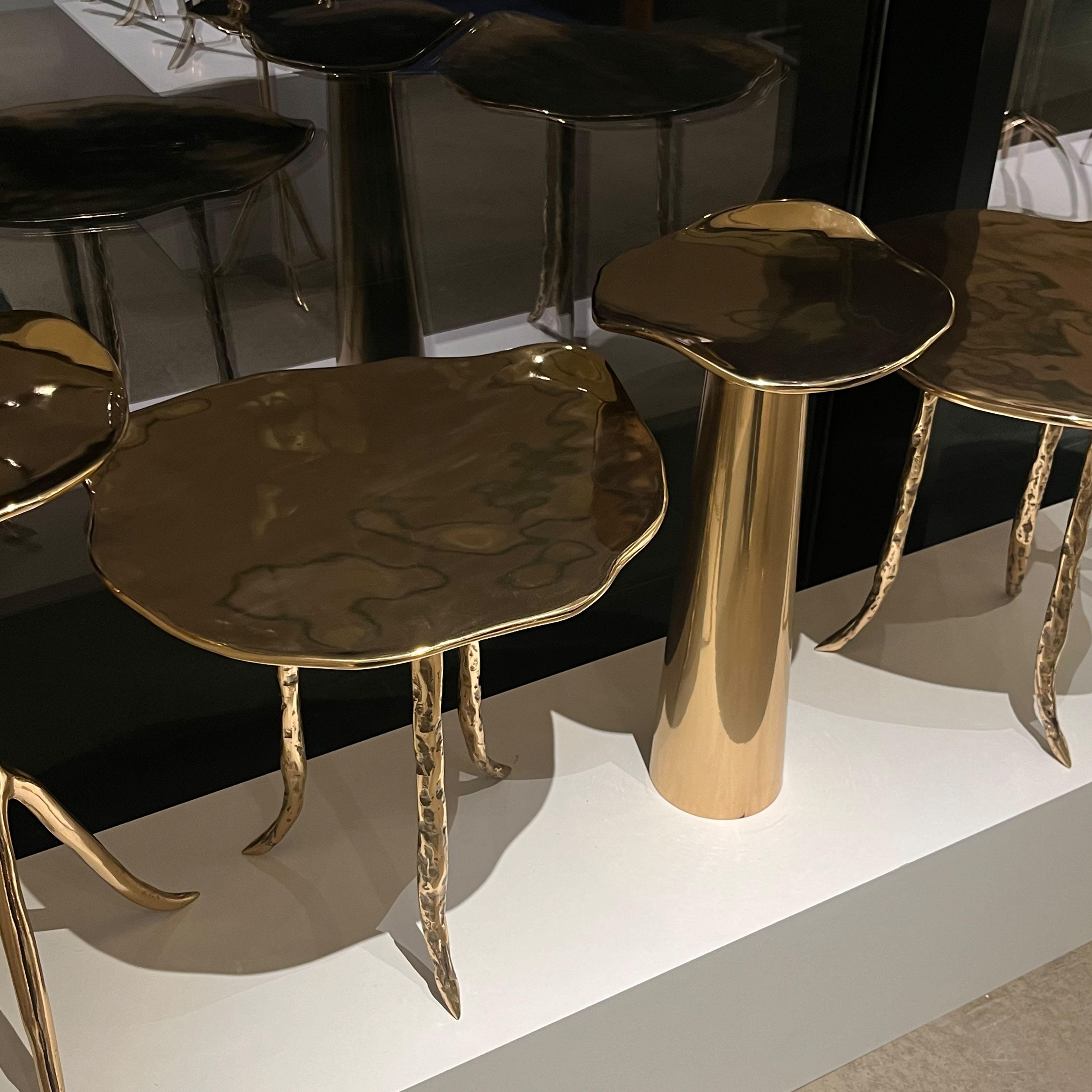 Onda, Kegel-Beistelltisch aus Bronzeguss von Studio Sunt im Angebot 9