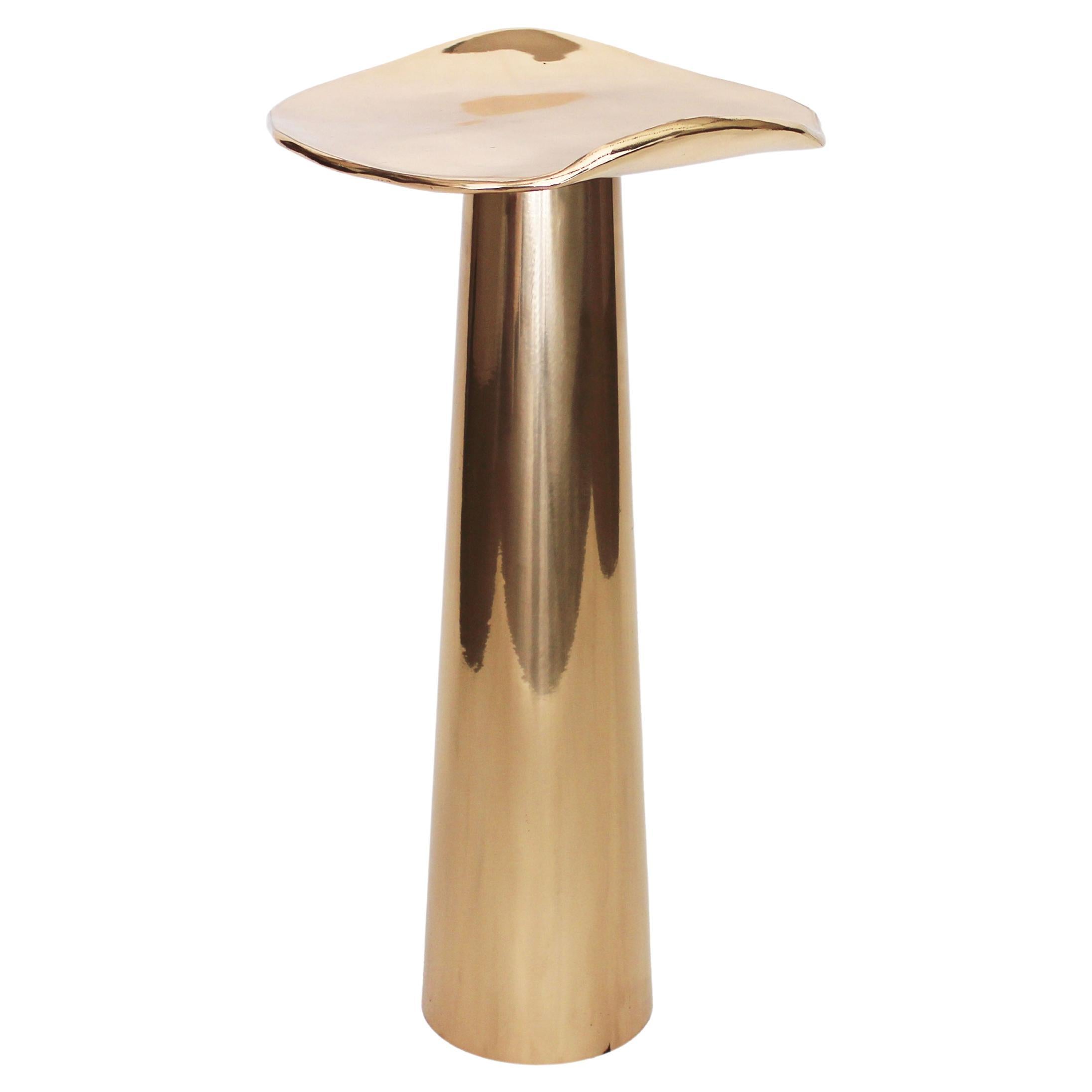 Onda Cone Cast Bronze Side Table by Studio Sunt