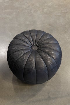 Onda Handcrafted Pouf by Rytsola, Fabric and Oak, Modern Design, Finland