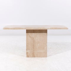 Onda Mid Century Beveled Marble Console Table