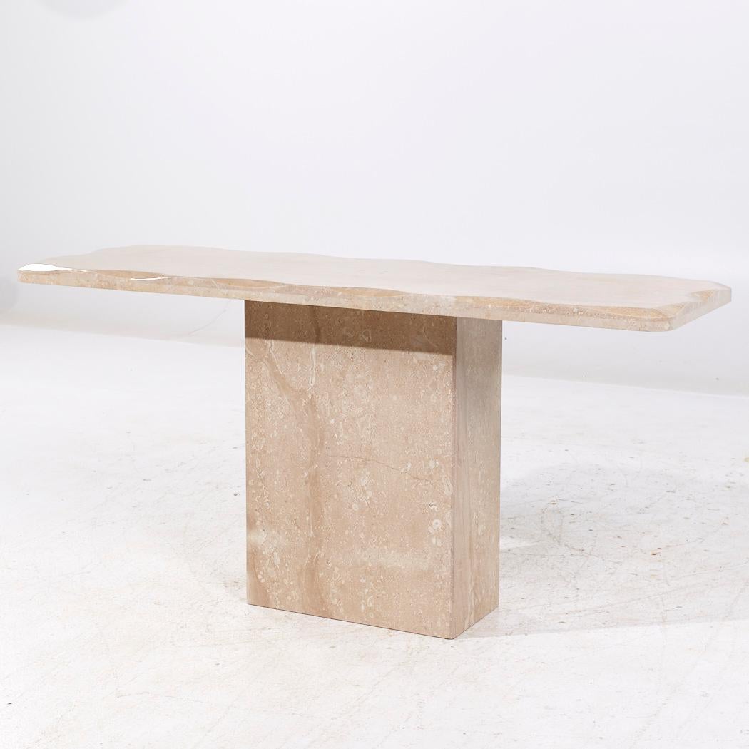 Mid-Century Modern Onda Mid Century Beveled Marble Console Table For Sale