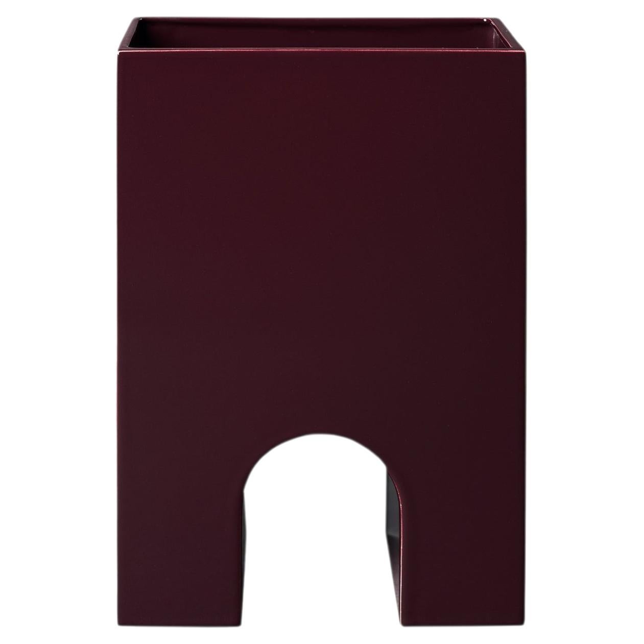 Onda N.6 Aubergine Tone Sculptural Ceramic Vase by Muller Van Severen For Sale