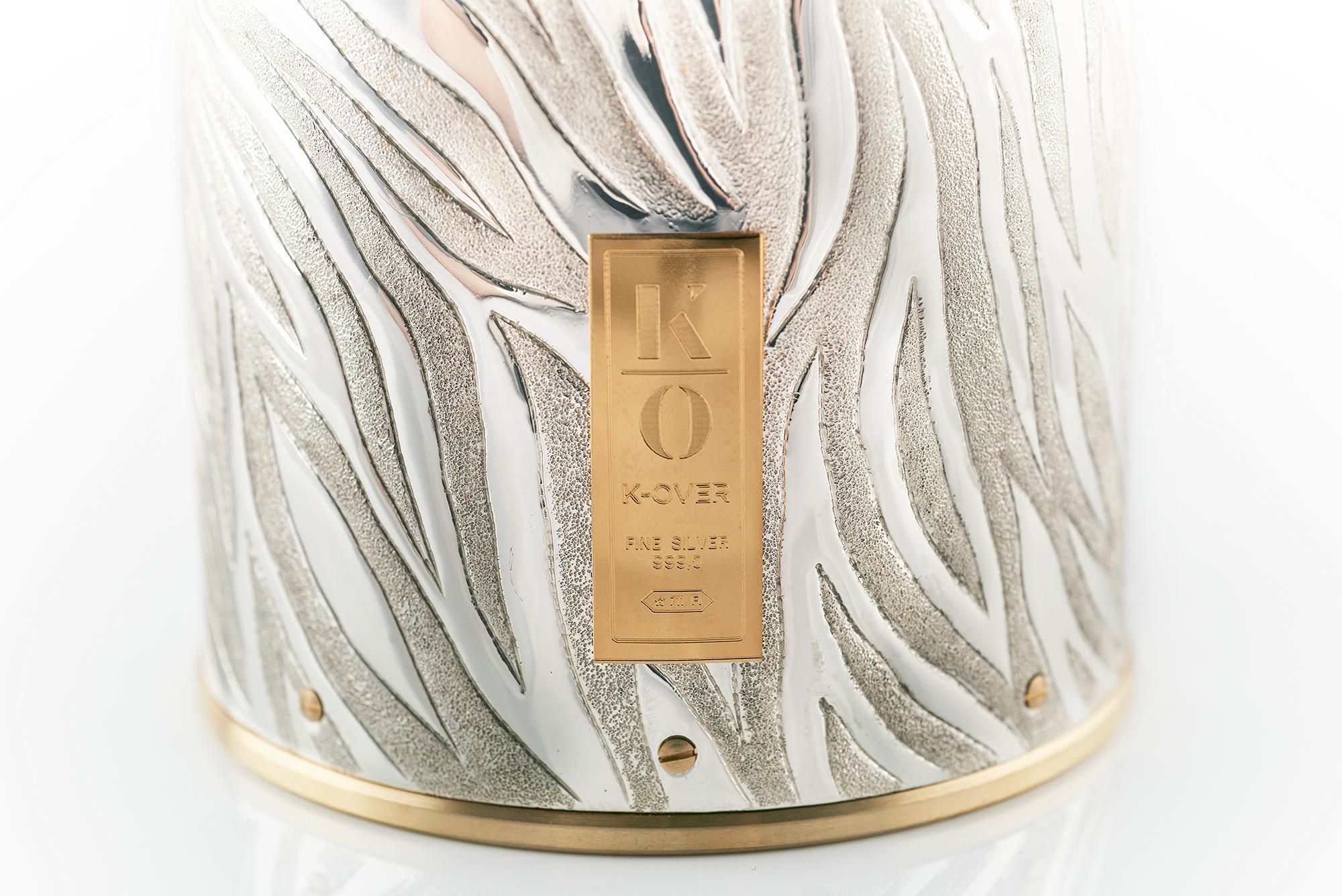 K-Over Champagner, Onda Massives reines italienisches Silber  im Angebot 4