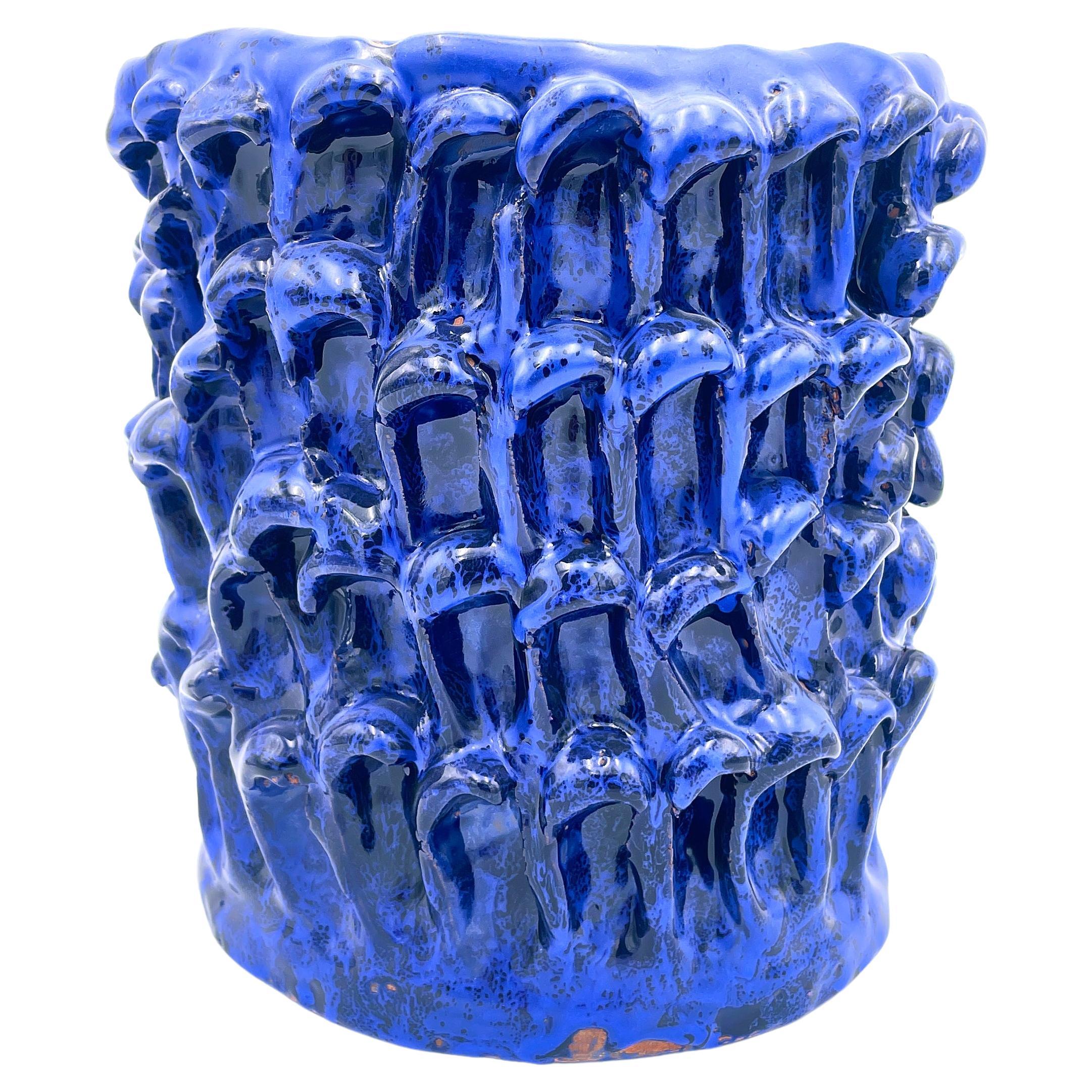 Onda Vase, Egyptian and Izmir Blue 01 For Sale