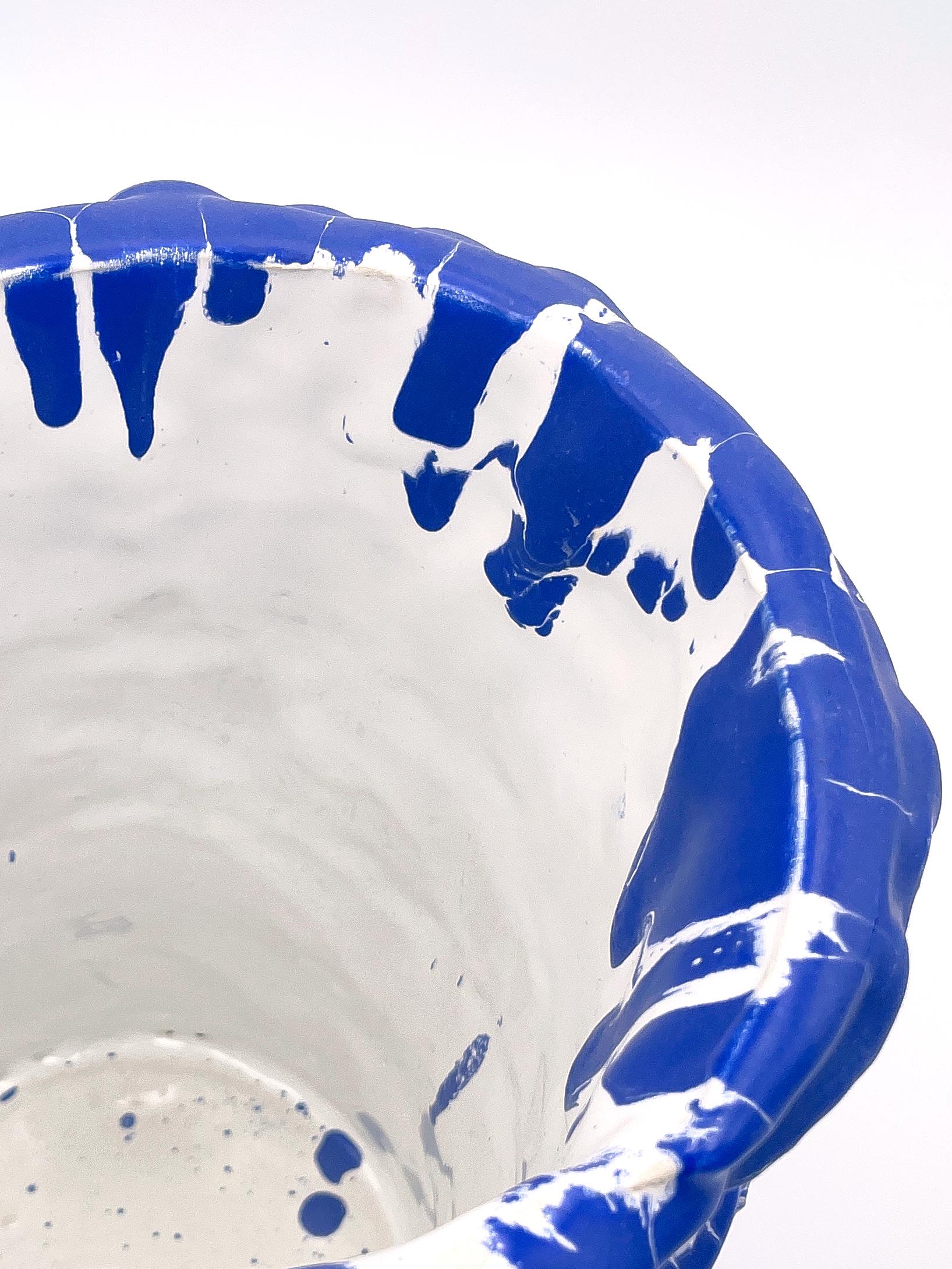 Vase Onda, bleu et blanc égyptien 01 Neuf - En vente à Milano, IT