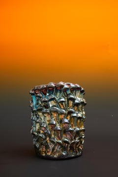 Onda Vase, Iridescent Metallic Raku N. 02