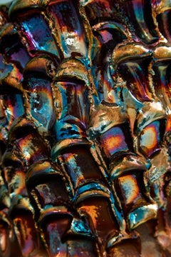 Onda Vase, Iridescent Metallic Raku N. 04