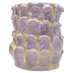 Onda Vase, Lilac Bubble & Opaque Yellow 01
