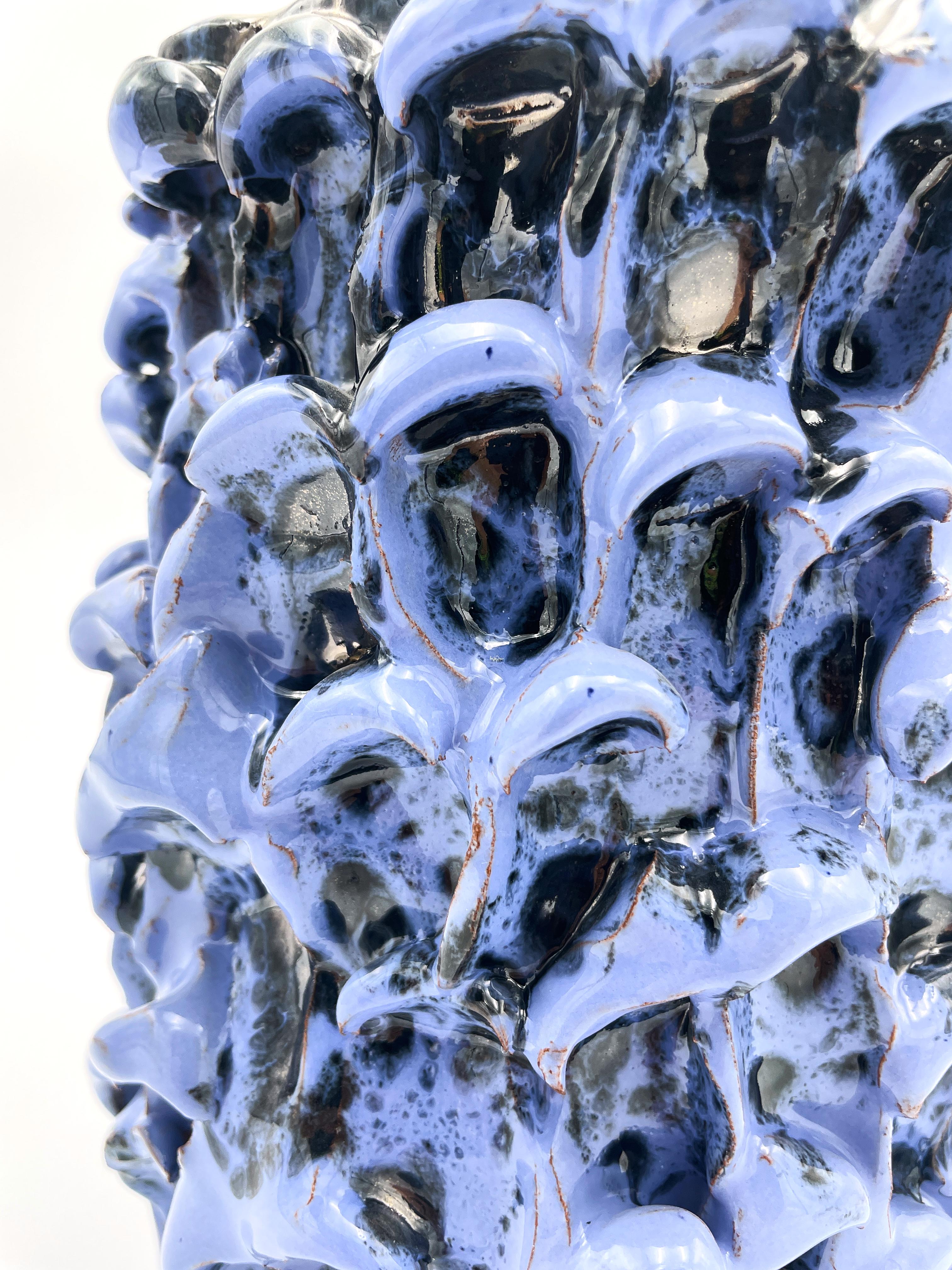 XXIe siècle et contemporain Vase Onda, couleur lavande métallique 01 en vente