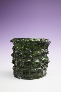 Onda Vase, Pine Green and Matte Black 01