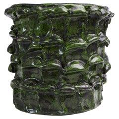 Vase Onda, vert pin et noir mat 01