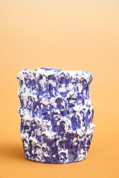 Onda Vase, Small, Izmir Blue and Frost White 01