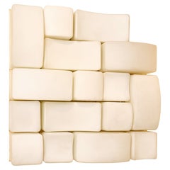 Onda wall sconces by Claude Salocchi in Metal and Opaline Glass